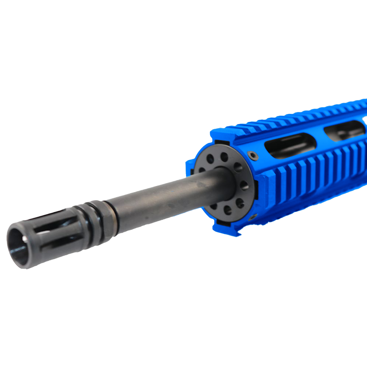AR-47 16" Upper Assembly 7.62x39mm Barrel With 12" Quad Rail Handguard & Charging Handle - Flame Blue