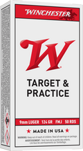 AR-9 Winchester 9mm Ammunition, 124 Grain, Box of 50