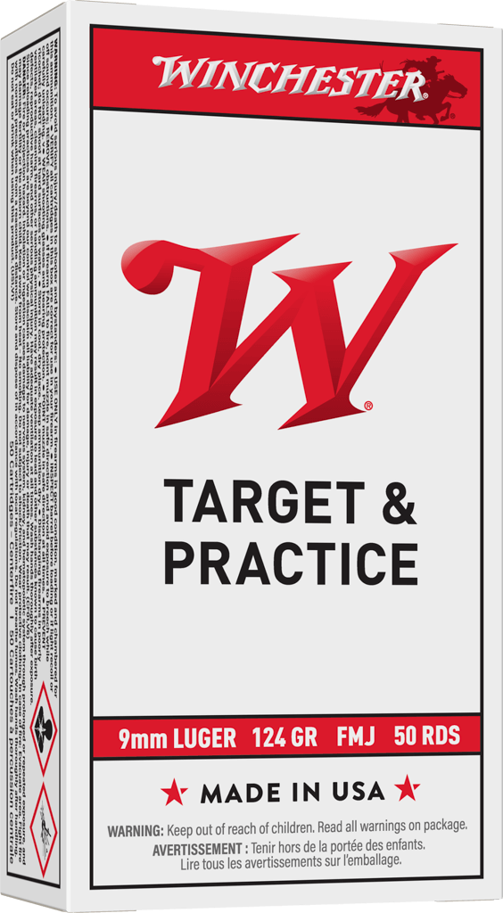 AR-9 Winchester 9mm Ammunition, 124 Grain, Box of 50