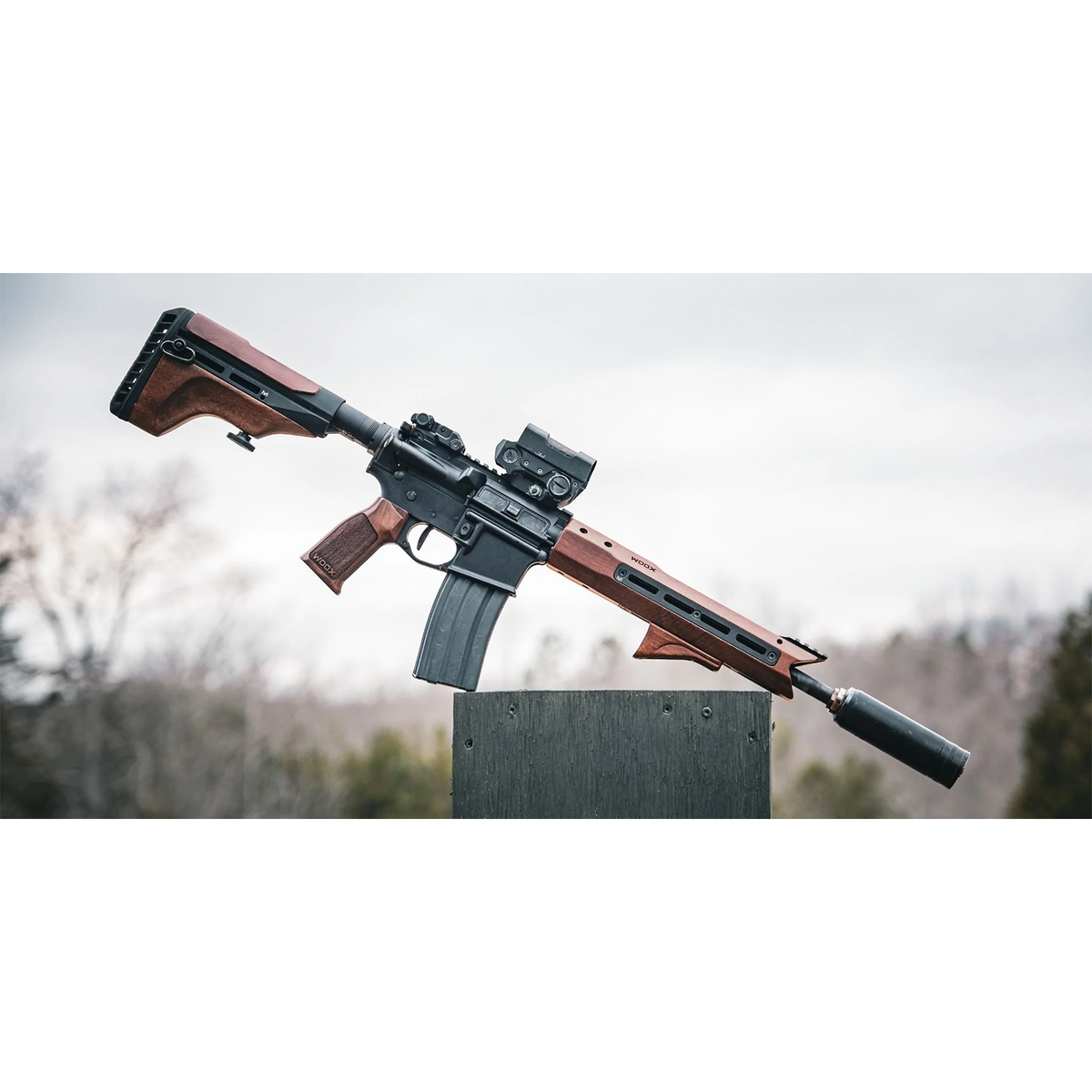 WOOX Angled Grip - M-LOK - American Walnut / CNC-machined Aluminum
