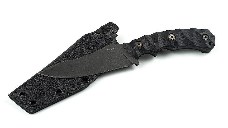 Wilmont Knives Persian Fighter, 4.25" Tanto Fixed Blade Knife, with Custom Sheath and Clip