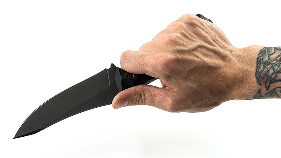 Wilmont Knives Persian Fighter, 4.25" Tanto Fixed Blade Knife, with Custom Sheath and Clip