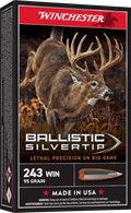 Winchester Ballistic Silvertip 243 Winchester Ammo 95 Grain Rapid Controlled Expansion