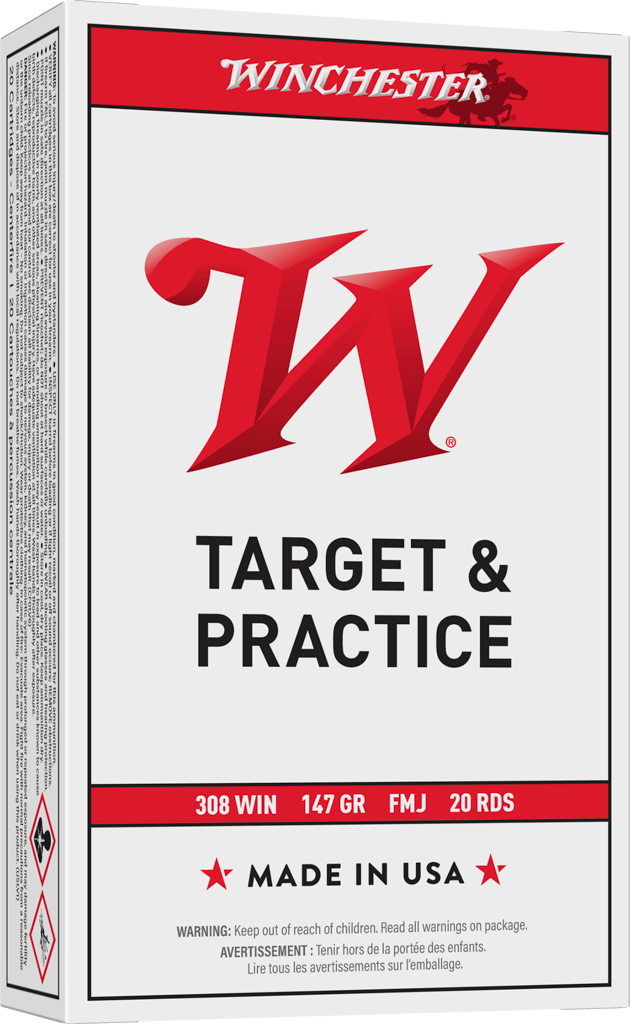 Winchester USA 308 Winchester Ammunition 147 Grain Full Metal Jacket Boat Tail - USA3081