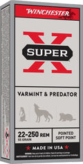 AR-10 Winchester .22-250 Ammunition, 55 Grain, Box of 20