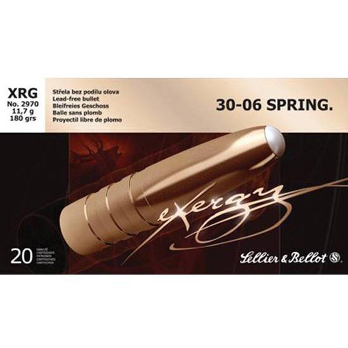 S&B eXergy Blue Solid Copper 30-06 180gr 20/RD
